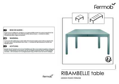 : Ribambelle Table with 3 Extentions 149-XL 299-100 by Fermob